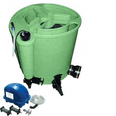 evolution aqua eazypod complete + air pump & 18w uvc (green)