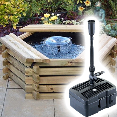 norlog instalog raised wooden pond (50 gallons) + uv pump