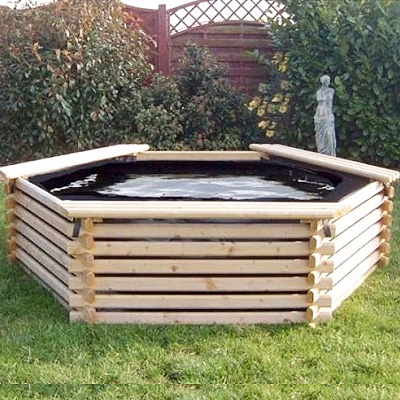 norlog instalog raised wooden pond (300 gallons)