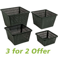Ubbink Small Square Planting Baskets 19 X 10cm 3 For 2