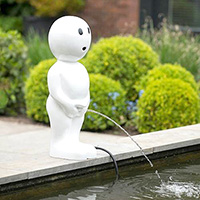 Image of Ubbink White 'Boy' Spitter (Large) with 3m x 12mm Hose