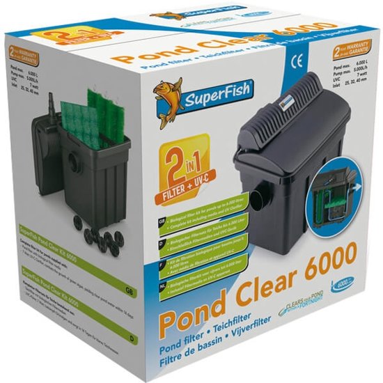 Image of SuperFish Pond Clear 6000 Filter (7w UVC)