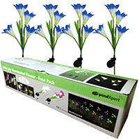 Image of PondXpert Solar Lily Flower (Blue, Set of 4)