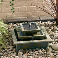 Smart Solar Slate Stepped Solar Fountain Water Feature