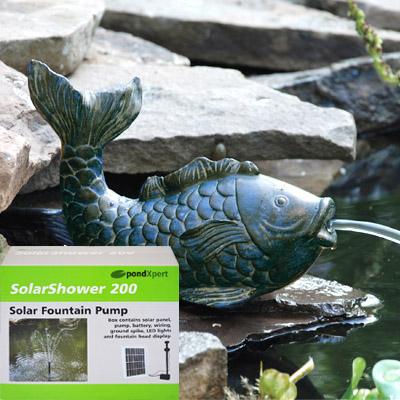 PondXpert Koi Fish Spitter + SolarShower 200 PondXpert Koi Fish Spitter + SolarShower 200