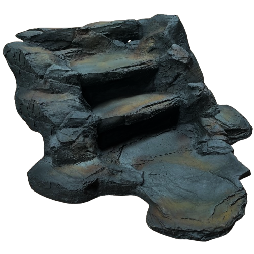Mega Waterfall Slate One Piece - RUSTIC FINISH, with Hosetail