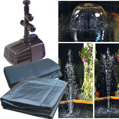 hozelock cascade 700 starter fountain & waterfall pond kit