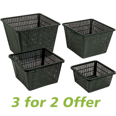 ubbink small square planting baskets (19 x 10cm, 3 for 2)