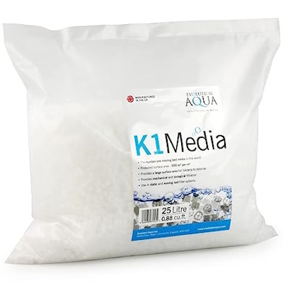 evolution aqua kaldnes k1 bio media (25 litres)