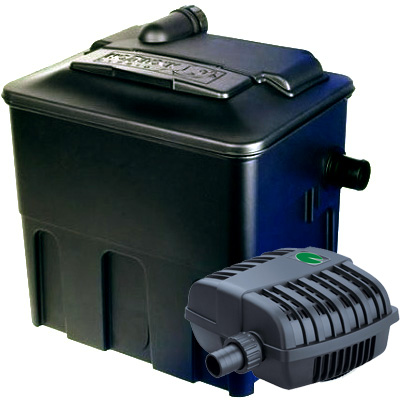 hozelock ecocel 5000 filter & pondxpert mightymite 3000 pump set