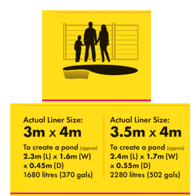 blagdon pvc pond liner & underlay 4x3m
