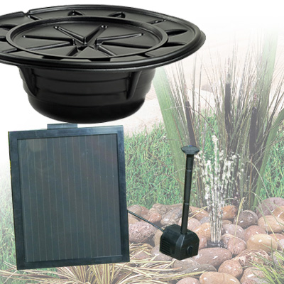 Solar powered kit to amek your own water feature