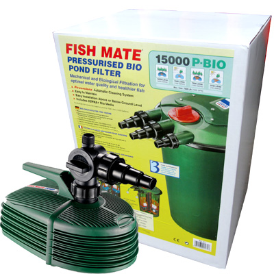 fish mate 15000 pressure filter bio & fish mate 9000 pump set
