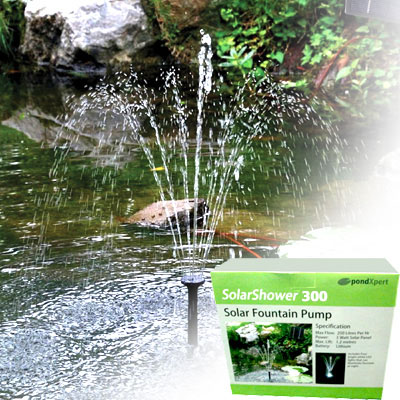 pondxpert solarshower 300 pump (with battery & led)