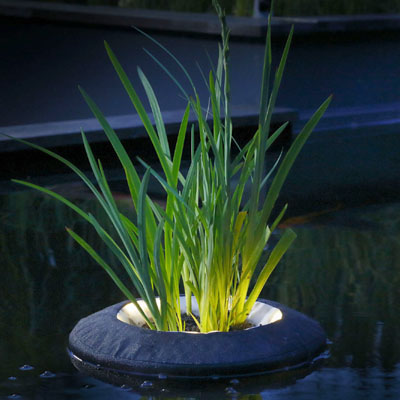 velda floating plant island with light