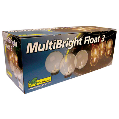 Pack Boules LED Ubbink Multibright Solar Float - 3 tailles
