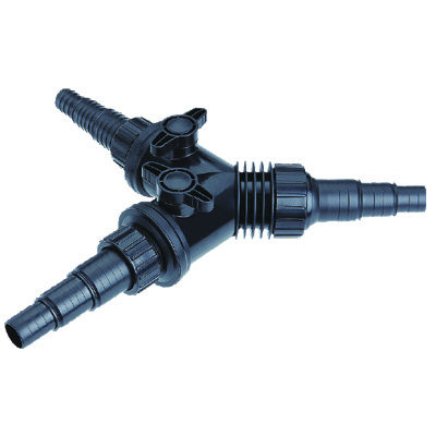 pondxpert premium y-piece with flow regulators & filter strainer