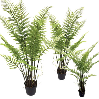 velda fern artificial pond plants (triple pack)