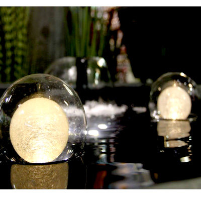 velda floating glass lights (triple set)
