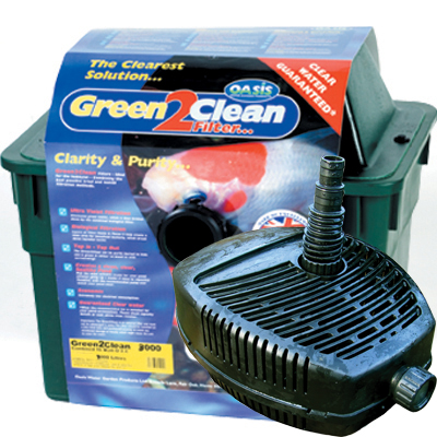 lotus green2clean 12000 filter & pondxpert flowmaster 4500 pump set
