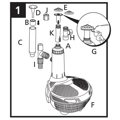 Cordelia Encyclopedie Onafhankelijkheid Hozelock EasyClear 6000-9000 Fountain Attachments: Pump Spares: Pond Pumps  - Buy pond equipment from Pondkeeper: Pond building made easy.