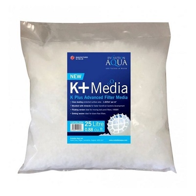 evolution aqua kaldnes k+ floating bio media (25 litres, white)