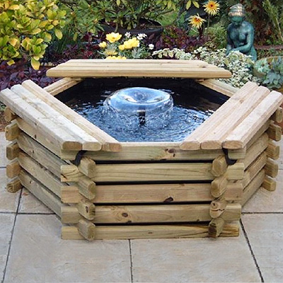 norlog instalog raised wooden pond (50 gallons)