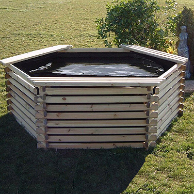 norlog instalog raised wooden pond (400 gallons)