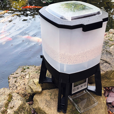 pondxpert foodflinger auto pond feeder