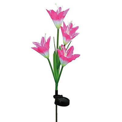 pondxpert solar lily flower (pink, single)