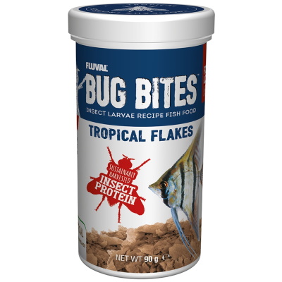 fluval bug bites tropical flakes (90g)