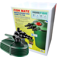fish mate 15000 pressure filter bio &  fish mate 9000 pump set
