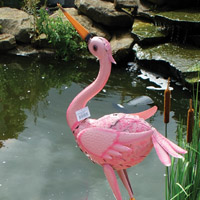 velda flamingo/crane pond ornament