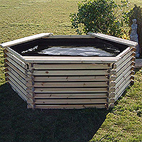 norlog instalog raised wooden pond (400 gallons)