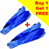 pondxpert blue long armed pond gloves (universal fit)