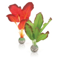 biorb silk plant set (small, green & red)
