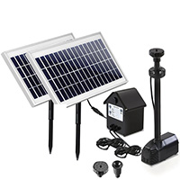   pondxpert solarshower 1600 pump (with battery & led)