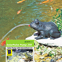 pondxpert crouching frog spitter (large) & solarpulse 250